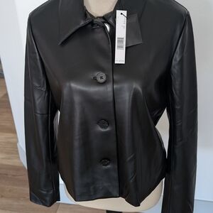 Elie Tahari Black Leather Jacket
